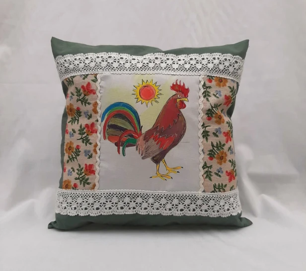 handmade_poduszka_malowana_kogut2